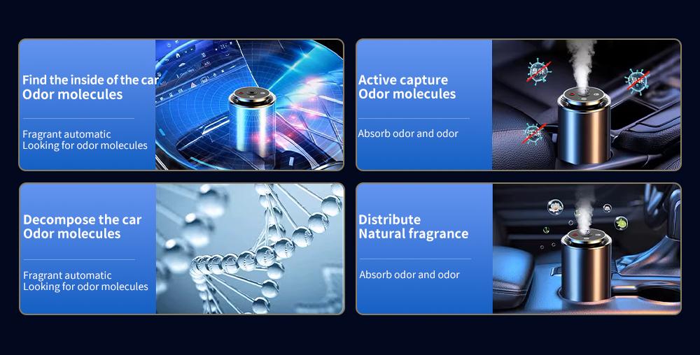 Ароматизатор за автомобил colorful lights + starry sky top CZ022/черен/ XO