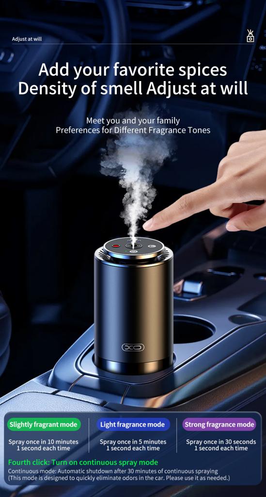 Ароматизатор за автомобил colorful lights + starry sky top CZ022/черен/ XO