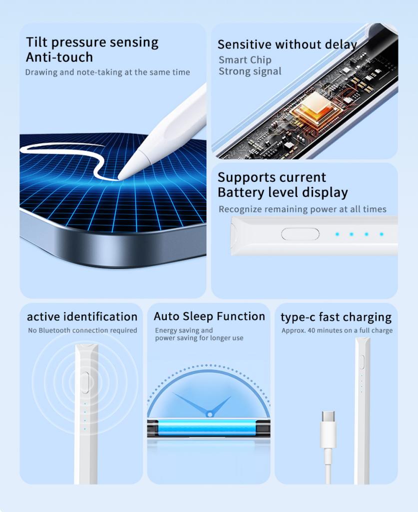XO Дигитална писалка, 3in1 touch-sensitive, ST-08 /бяла/