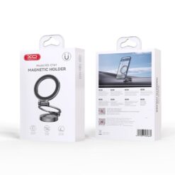 XO магнитна стойка за телефон Magnetic ring Tri-fold с лепяща основа C161 /графитен/