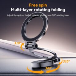 XO магнитна стойка за телефон Magnetic ring Tri-fold с лепяща основа C161 /графитен/