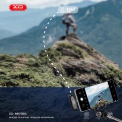 XO Микрофон, Lightning, AI Noice-reduction, WIreless MKF08B /черен/