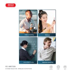 XO Безжичен микрофон, Type-C, AI Noice-reduction, WIreless MKF08A /черен/