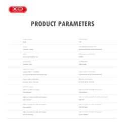 XO Мултифункционално зарядно устройство 220V, 65W, 2xAC Sockets + 2xA + 2C, GaN