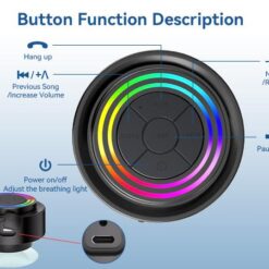 XO Тонколонка Waterproof wireless -LED RGB – F64 /черна/