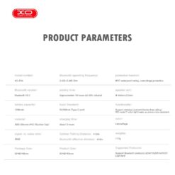 XO Тонколонка Waterproof wireless -LED RGB – F64 /черна/