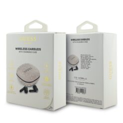 GUESS безжични слушалки HF PU 4G Script Logo ENC TWS /розов/ – GUTWST3P4EGP