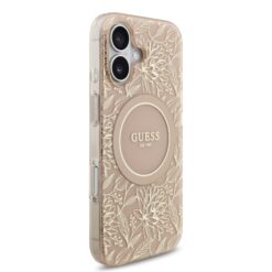 GUESS Калъф за iPhone 17 Air, IML Flowers Allover MagSafe + Wrist Strap, розов – GUHMP17MHCPOFPP