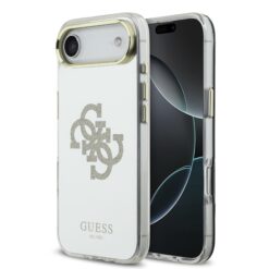 GUESS Калъф за iPhone 17 Air, PC/TPU Mirror 4G Glitter Logo MagSafe