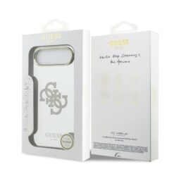 GUESS Калъф за iPhone 17 Air, PC/TPU Mirror 4G Glitter Logo MagSafe