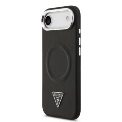 GUESS Калъф за iPhone 17 Air, PU Leather Triangle Logo MagSafe