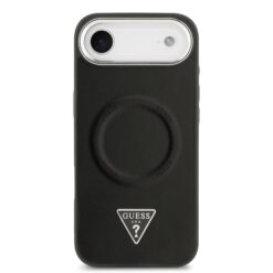 GUESS Калъф за iPhone 17 Air, PU Leather Triangle Logo MagSafe