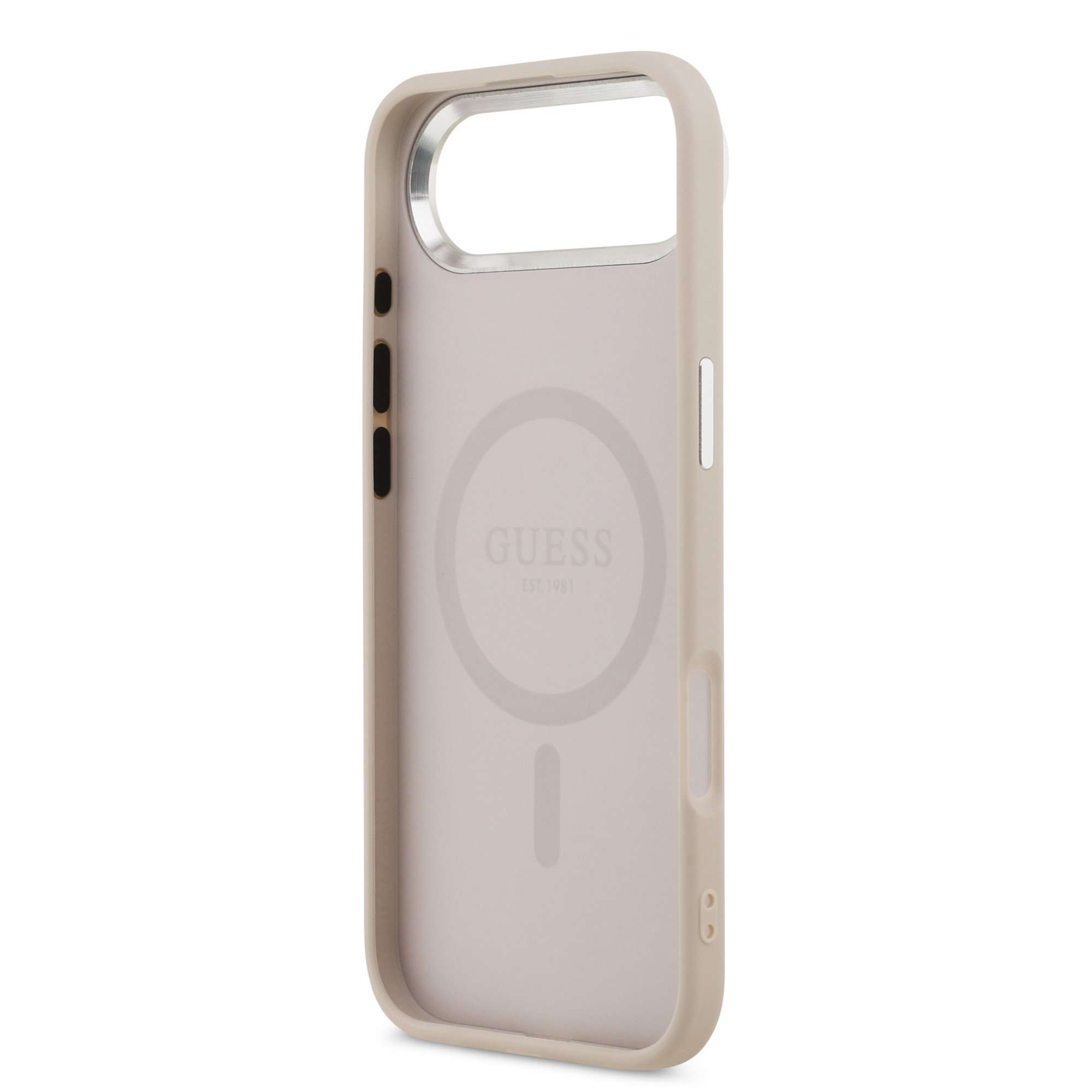 GUESS Калъф за iPhone 17 Air, PU Leather Triangle Logo MagSafe, розов – GUHMP17MPSDTSCMP