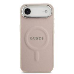 GUESS Калъф Apple iPhone 17 Air, PU Saffiano MagSafe, розов – GUHMP17MPSAREGSP