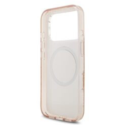 GUESS Калъф за iPhone 17 Pro, IML Flowers Allover MagSafe + Wrist Strap, розов – GUHMP17LHCPOFPP