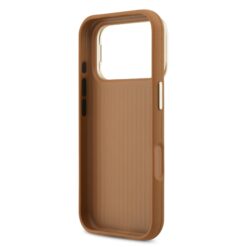 GUESS Калъф Apple iPhone 17 Pro, PU Grained 4G Logo Stand Camera Frame