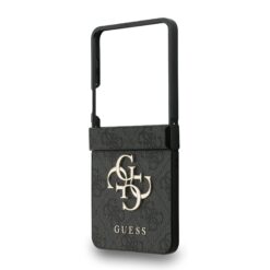GUESS Калъф Samsung Z Flip 7, PU 4G Metal Logo, сив – GUHCZF74GMGGR