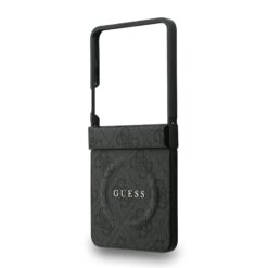GUESS Калъф Samsung Z Flip 7,PU Leather 4G Colored Ring MagSafe, черен – GUHMZF7P4MSEGCK