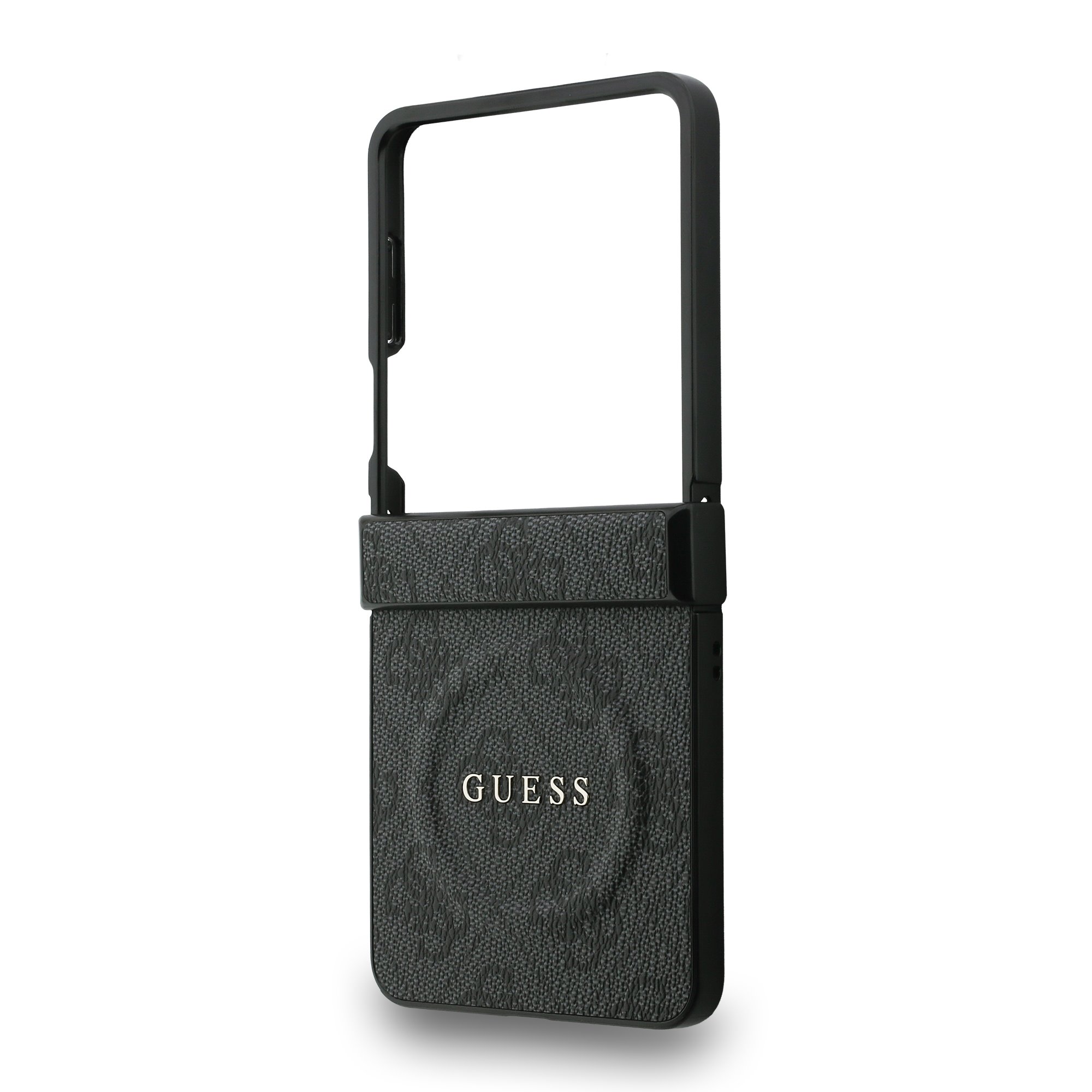 GUESS Калъф Samsung Z Flip 7,PU Leather 4G Colored Ring MagSafe, черен – GUHMZF7P4MSEGCK