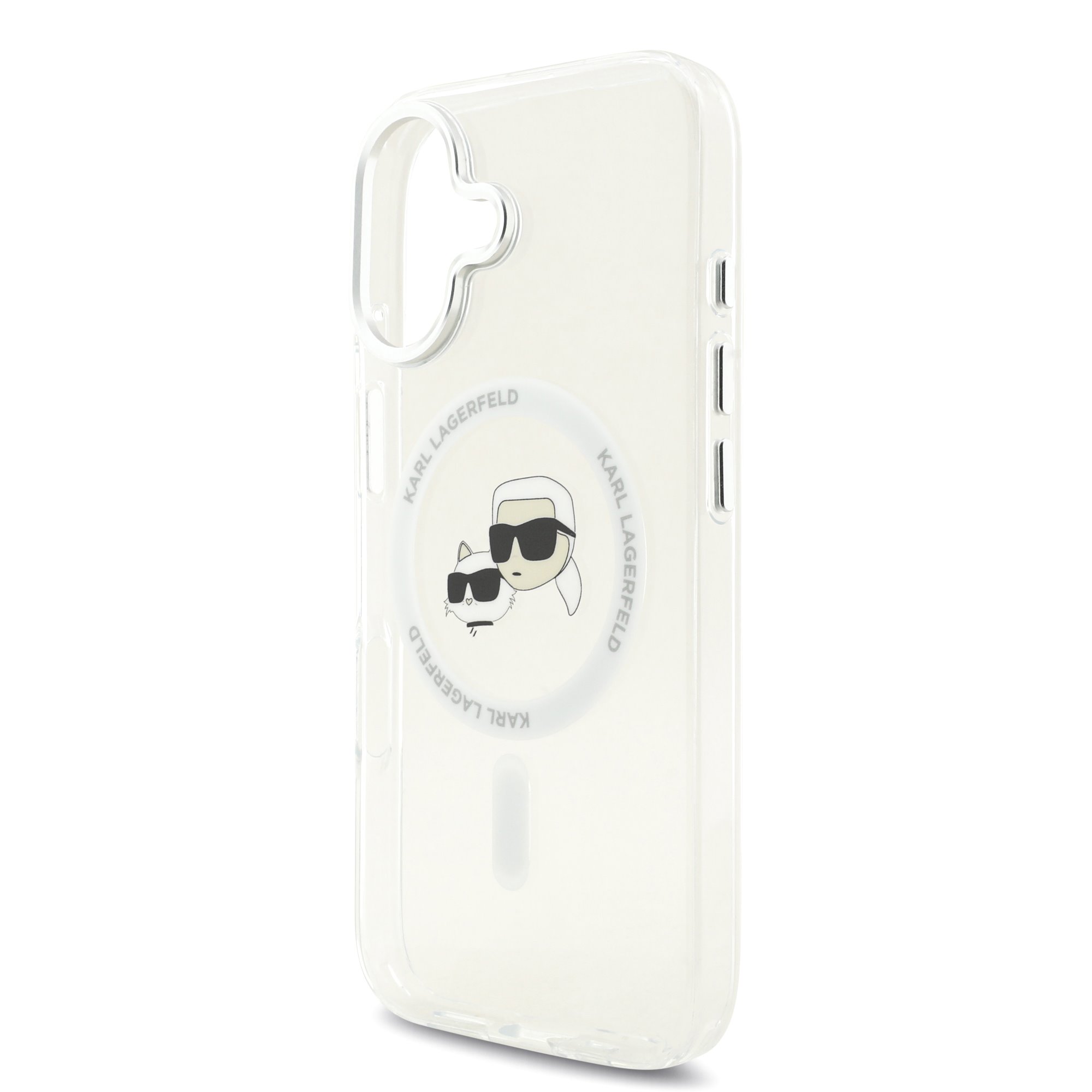 Karl Lagerfeld Калъф Apple iPhone 17 Pro, IML K/C Heads Metal Frame MagSafe /прозрачен/ – KLHMP17LHLSKCH