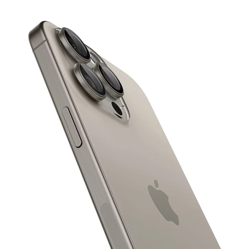 SPIGEN Лещи за камера за Camera Lens Optik Pro Glass tR.Ez Fit Apple iPhone 17/16/15 Pro/ 17/16/15 Pro Max SET 2бр. /титаниеви/ – AGL07163