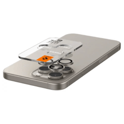 SPIGEN Лещи за камера за Camera Lens Optik Pro Glass tR.Ez Fit Apple iPhone 17/16/15 Pro/ 17/16/15 Pro Max SET 2бр. /титаниеви/ – AGL07163