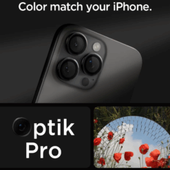 SPIGEN Лещи за камера за Camera Lens Optik Pro Glass tR.Ez Fit Apple iPhone 17/16/15 Pro/ 17/16/15 Pro Max SET 2бр. /титаниеви/ – AGL07163