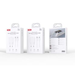 Зарядно устройство 220V 25W, USB-C, кабел Type C- Type C – XO
