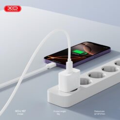 Зарядно устройство 220V 25W, USB-C, кабел Type C- Type C – XO