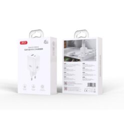 Зарядно устройство 220V 45W, A + C, GaN Nitride, бял – CE36