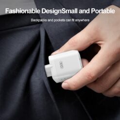 Зарядно устройство 220V 45W, A + C, GaN Nitride, бял – CE36