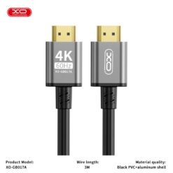 HDMI Кабел – HDMI 4K висококачествен, 5м, черен – XO