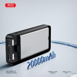Външна батерия 20000 mAh, черен – PB313, XO