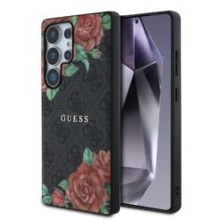 GUESS Калъф Samsung S25 Ultra, PU Leather 4G Flowers Print Metal Classic Logo