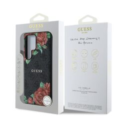 GUESS Калъф Samsung S25 Ultra, PU Leather 4G Flowers Print Metal Classic Logo