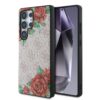 GUESS Калъф за Samsung S25 Ultra, PU Leather 4G Flowers Print Metal Classic Logo MagSafe, розов – GUHMS25LP4ROPEMCP