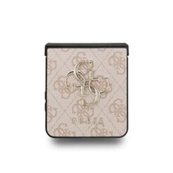 GUESS Калъф за Samsung Z Flip 7, PU 4G Metal Logo, розов