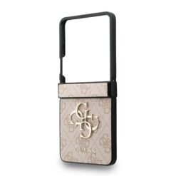 GUESS Калъф за Samsung Z Flip 7, PU 4G Metal Logo, розов