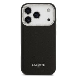 LACOSTE Калъф Apple за 17 Pro Max, PU Leather Champs Elysees MagSafe /черен/ – LCHMP17XPCESK