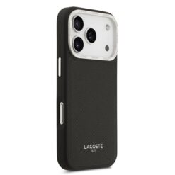 LACOSTE Калъф Apple за 17 Pro Max, PU Leather Champs Elysees MagSafe /черен/ – LCHMP17XPCESK