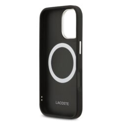 LACOSTE Калъф за iPhone 17, PU Leather Champs Elysees MagSafe /черен/ – LCHMP17SPCESK