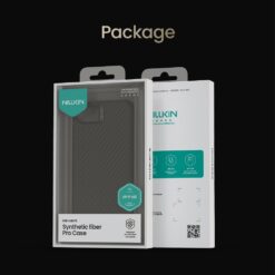 NILLKIN Калъф Apple iPhone 16e, Synthetic Fiber PRO MagSafe Hard /черен + злато/