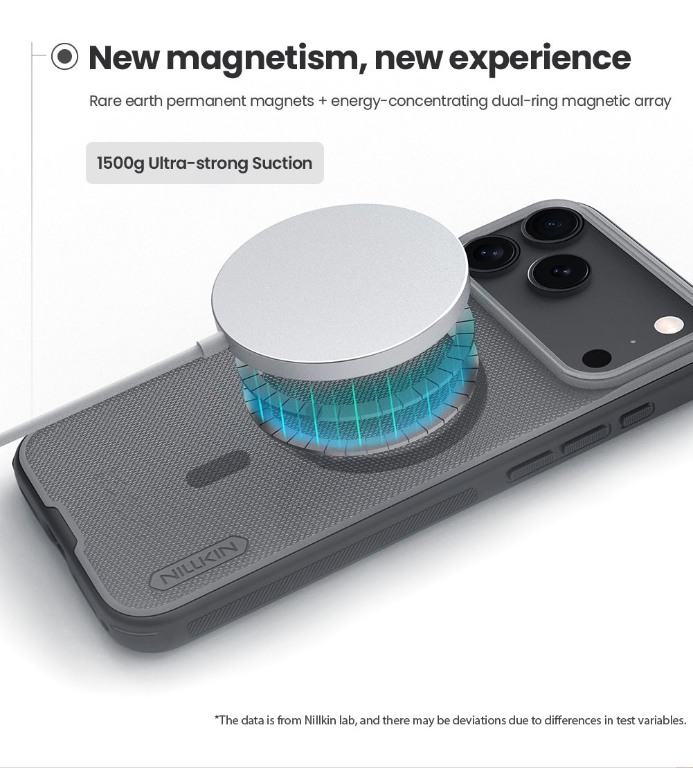 NILLKIN Калъф за iPhone 17 Pro, Super Frosted Shield MagSafe /прозрачно черен/