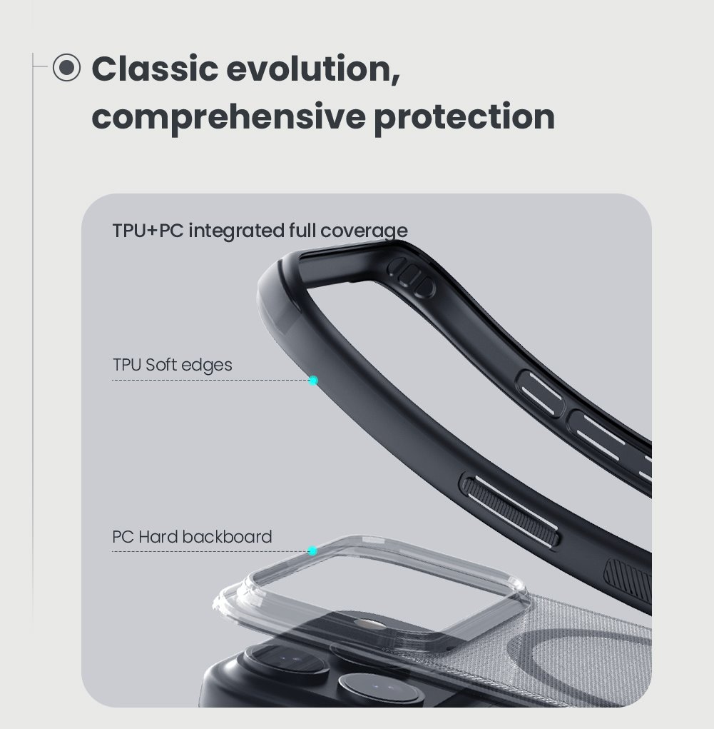 NILLKIN Калъф за iPhone 17 Pro, Super Frosted Shield MagSafe /прозрачно черен/