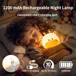 Nimbo Нощна лампа Silicone Deer, PAT, 2-whites, USB, timer /жълта/