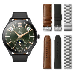 Смарт часовник Kalobee SK42 Box: SET 3 каишки, AMOLED OEM /сив+черно/