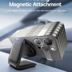 BASEUS Холдер с лепяща основа, PrimeTrip C02 Prime Qi2 Foldable magnetic, /черен/ – C40169003111-00