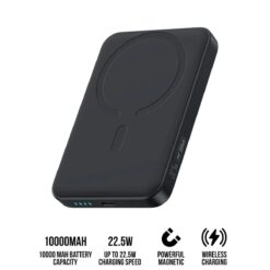 BASEUS Power Bank 10000 mAh 22.5W + кабел Type-C, EnerFill FM11 Magnetic /черен/ – P1008210E123-00