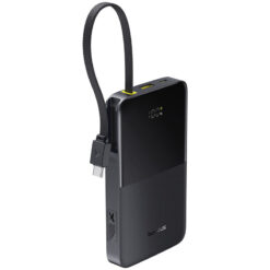 BASEUS Power Bank 10000 mAh 22.5W + вграден кабел Type-C, EnerFill FC51 Bipow 2 Pro /черен/ – E0027600