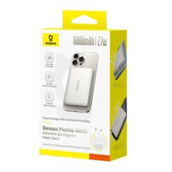 BASEUS Power Bank 10000 mAh 27W, PicoGo AM41 Ultra-slim Qi2 Magnetic /титан/ – E0027203